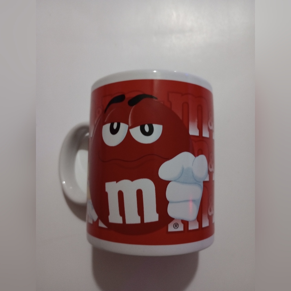 Red M&M Coffee Mug Cup •
